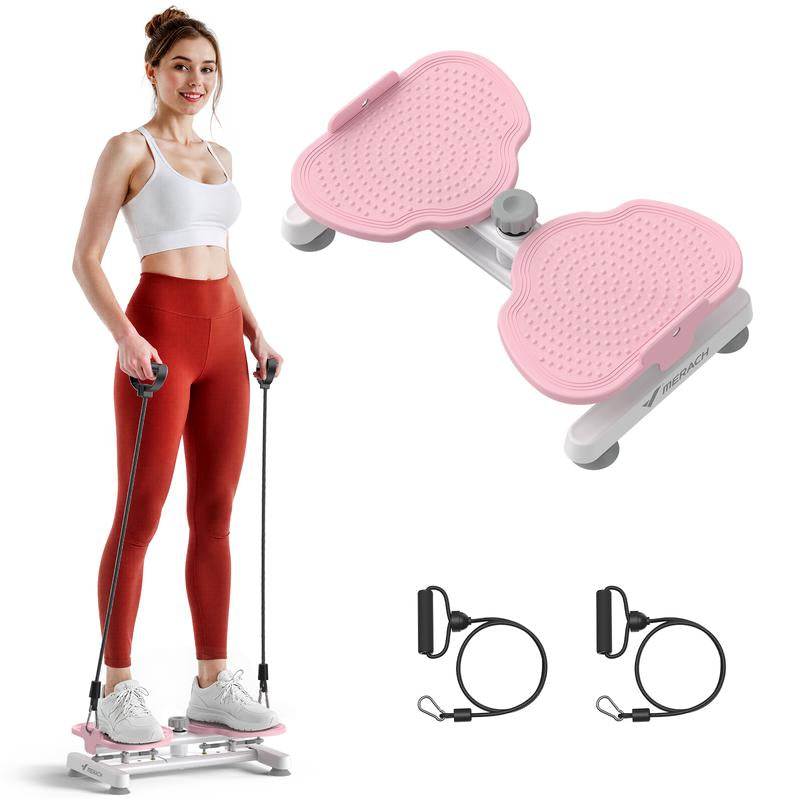 MERACH Waist Twist Machine Slim Waist and Toned Abs Waist Twister Can Stand with Feet Apart Double Non-Slip No Noise Use Exercise Equipment Abdominal Roller Workout