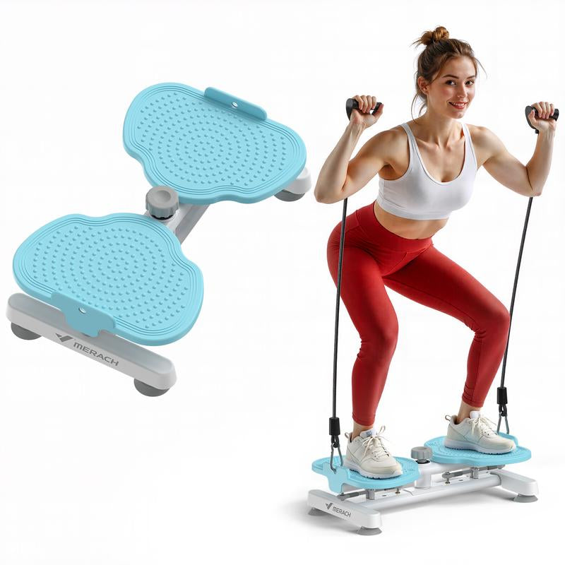 MERACH Waist Twist Machine Slim Waist and Toned Abs Waist Twister Can Stand with Feet Apart Double Non-Slip No Noise Use Exercise Equipment Abdominal Roller Workout