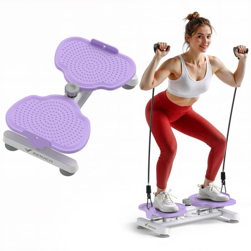 MERACH Waist Twist Machine Slim Waist and Toned Abs Waist Twister Can Stand with Feet Apart Double Non-Slip No Noise Use Exercise Equipment Abdominal Roller Workout