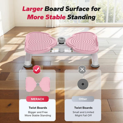 MERACH Waist Twist Machine Slim Waist and Toned Abs Waist Twister Can Stand with Feet Apart Double Non-Slip No Noise Use Exercise Equipment Abdominal Roller Workout