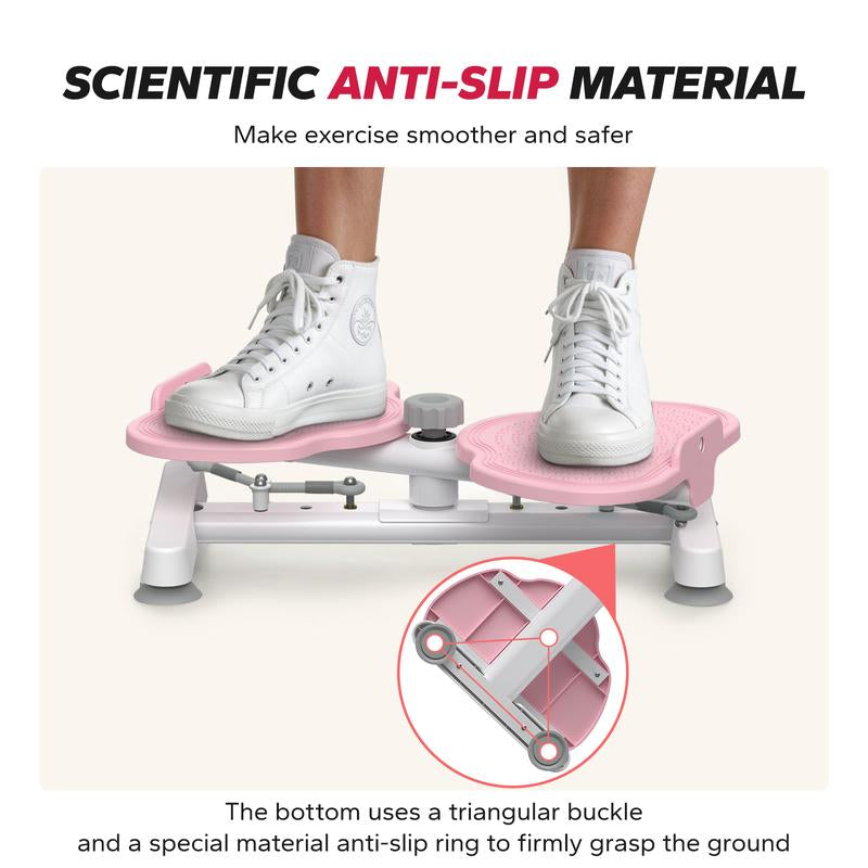 MERACH Waist Twist Machine Slim Waist and Toned Abs Waist Twister Can Stand with Feet Apart Double Non-Slip No Noise Use Exercise Equipment Abdominal Roller Workout