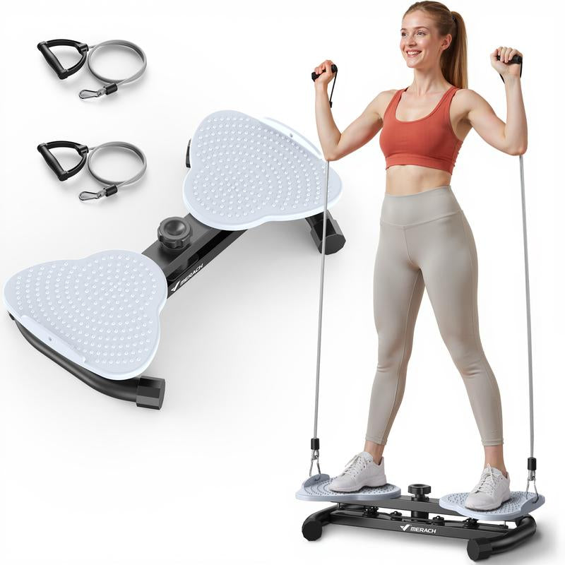 MERACH Waist Twist Machine Slim Waist and Toned Abs Waist Twister Can Stand with Feet Apart Double Non-Slip No Noise Use Exercise Equipment Abdominal Roller Workout
