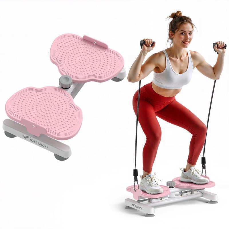 MERACH Waist Twist Machine Slim Waist and Toned Abs Waist Twister Can Stand with Feet Apart Double Non-Slip No Noise Use Exercise Equipment Abdominal Roller Workout