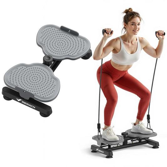 MERACH Waist Twist Machine Slim Waist and Toned Abs Waist Twister Can Stand with Feet Apart Double Non-Slip No Noise Use Exercise Equipment Abdominal Roller Workout